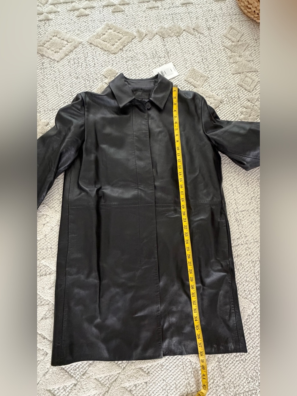 NWT Calvin Klein Studio Lamb Leather Car Coat - Picture 6 of 10